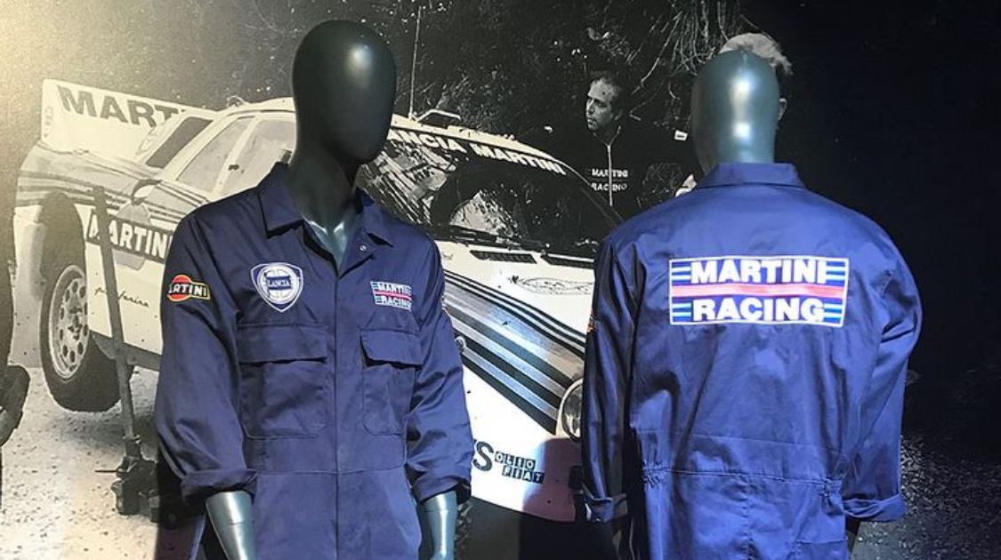 Martini branded racing clothing